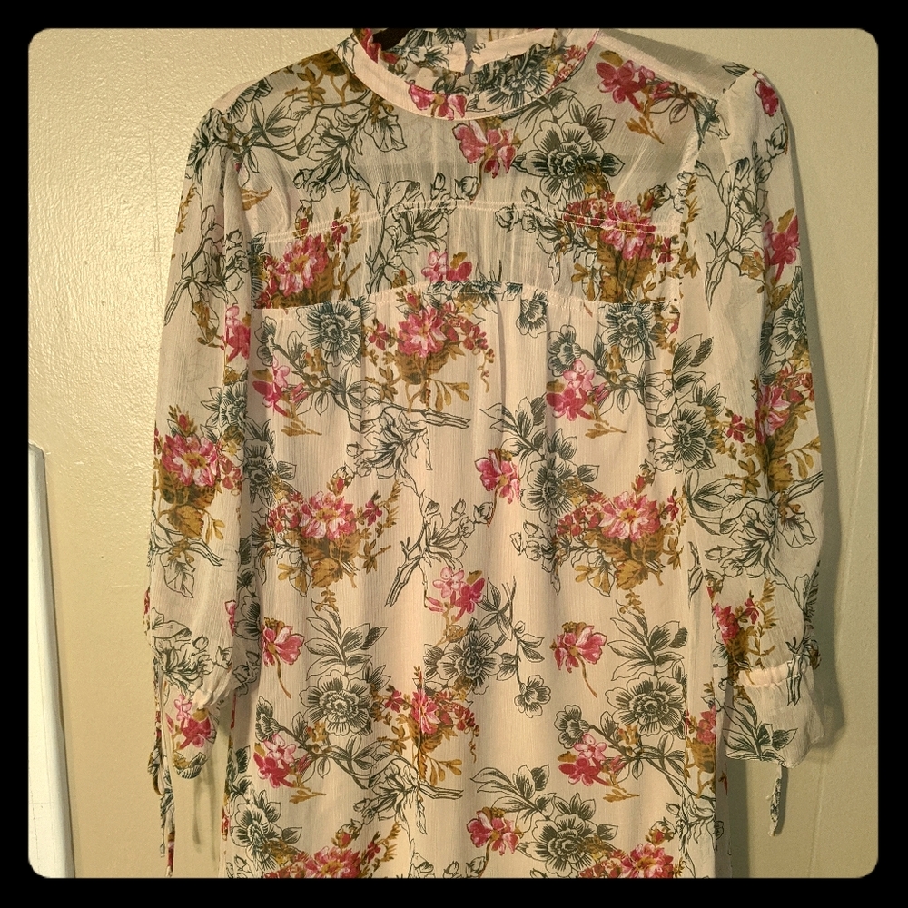 Floral Express Sheer Tunic/Dress